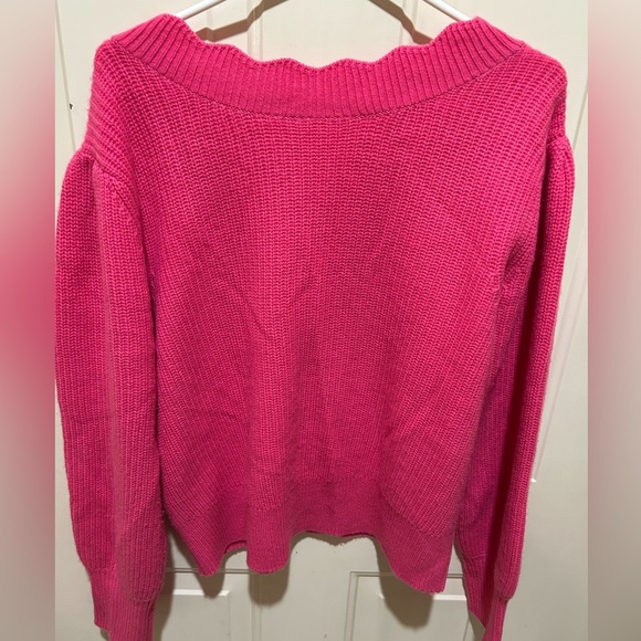 LoveShackFancy Celestina V-Neck Wool/Cashmere Sweater - Large - Picture 6 of 6